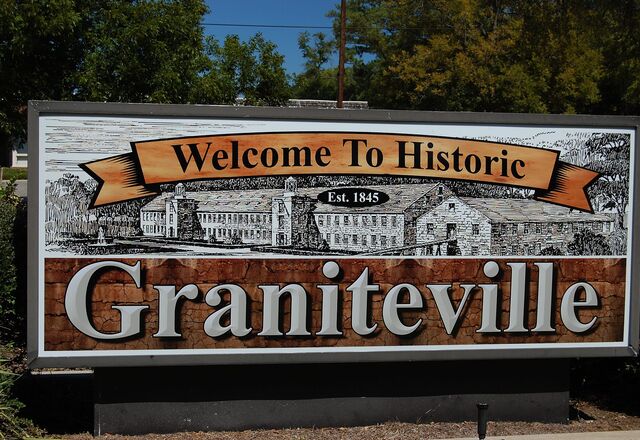 Welcome to Historic Graniteville sign, Graniteville, South Carolina