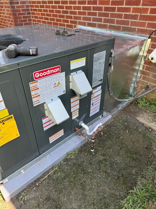 Package unit serviced and tagged