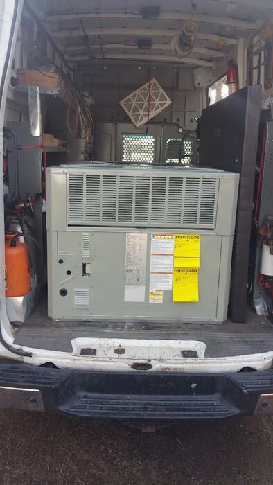 Replacement package unit loaded and on the way