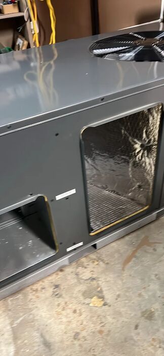 Access panel off for an internal inspection