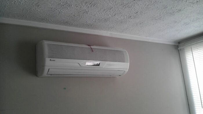 Ductless head finished and running in a living space